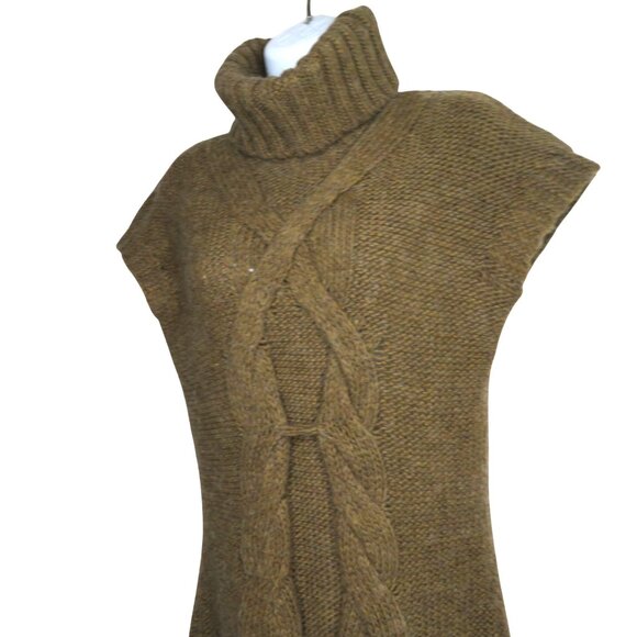 I.A. Studio Womens Cable Knit Turtleneck Sweater Dress M Acrylic Wool Italy - Picture 4 of 14